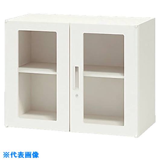 ■NAIKI 収納庫 CWS型 ガラス両開き書庫 W800×D400×H700 CWS0807KGWW(1238435)[送料...