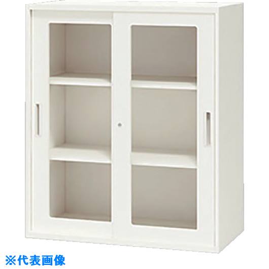 乐天商城 - ■NAIKI 収納庫 CWL型 ガラス引違い書庫 899×500×1050 CWL0911HGWW(1243114)[送料別途お見積り][法人限定][外直送]