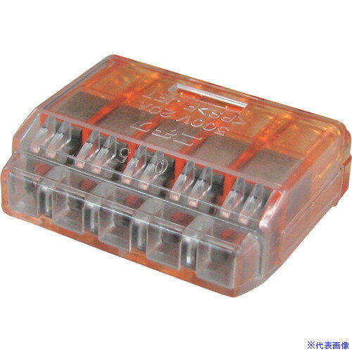 オレンジブック トラスコ中山　TRUSCOニチフ 差込形電線コネクタパック(2P) 〔品番:HCQLX52PCS1〕[ 注番:1248512]特長●信頼性の高い2点接触スプリング構造です。●電線被覆をむき、差込だけで接続が可能です。●透明カ...