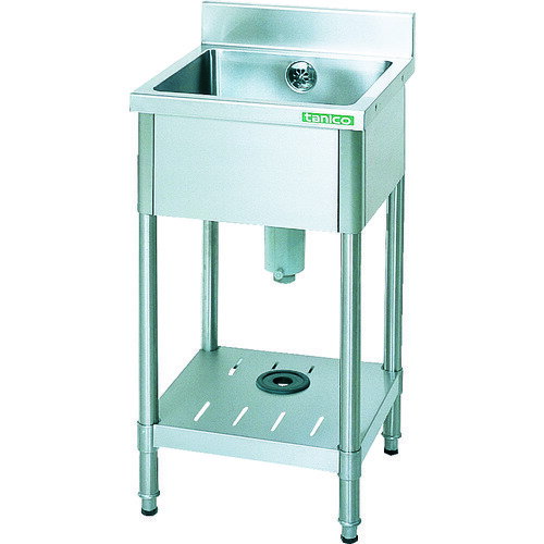 ■tanico 一槽シンク(ホース1本付) 600×600×850H TA1S60(1256313)[法人限定][直送元]