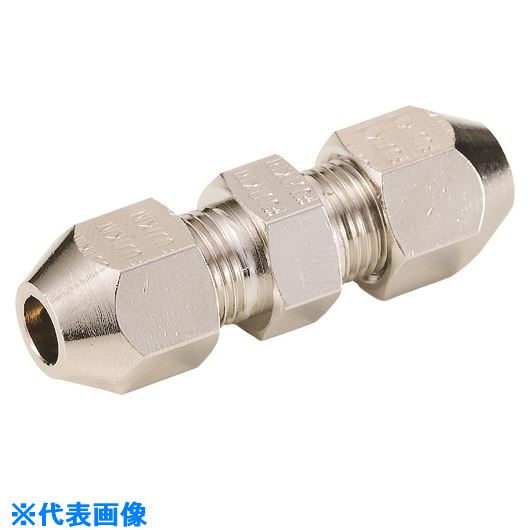 ■Fujikin 黄銅製リングジョイント ストレートユニオン RF12R(1264383)[送料別途お見積り][法人限定][掲..