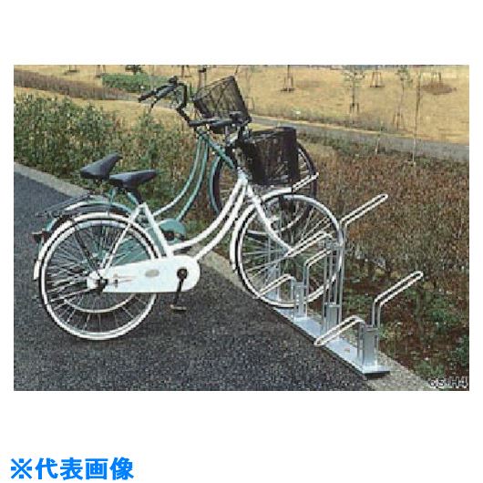 ■DAIKEN 平置き自転車ラック前輪差込式サイクルスタンド 6台収容ピッチ400 CSH6(1270638)[送料別途見積り][法人・事業所限定][外直送]
