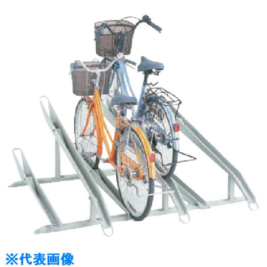 ■DAIKEN 自転車ラック サイクルスタンド 5台収容 左高位 KSC285B(1273799)[送料別途見積り][法人・事業所限定][外直送](4.0)