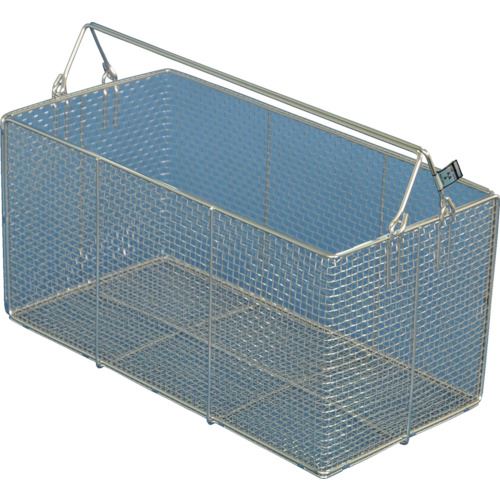 ■SANWA ステンレスカゴ SS422角カゴ SKSS422K(1332584)[送料別途見積り][法人・事業所限定][外直送]