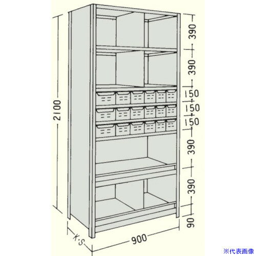 オレンジブック トラスコ中山　TRUSCONF 引出し付軽量物品棚W900D450H2100F8 〔品番:LA73S78〕[ 注番:1352360]特長●軽量物を保管する棚です。●格納物に対応した様々なタイプがあります。●引出し付は、棚の一部に引出しを入れたものです。引出しは大・小の2種類があります。●内部を仕切板で仕切られ、前面にはカードが差し込め、取り出しが自由にできます。仕様●間口(mm)：900●奥行(mm)：450●高さ(mm)：2100仕様2材質/仕上●本体：スチール（水溶性塗料電着塗装）セット内容/付属品注意原産国（名称）日本JANコード4571137375638本体質量0gオレンジブック トラスコ中山　TRUSCONF 引出し付軽量物品棚W900D450H2100F8 〔品番:LA73S78〕[注番:1352360]分類》物流・保管用品》物品棚》保管庫☆納期情報：オレンジブック掲載以外でメーカー直送品【法人限定＝会社名ご記入お願い致します。】