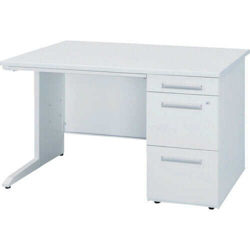 ■トヨスチール 右片袖机 間口1200×奥行700×高さ720 ホワイト 50SBH127ARWW(1353141)[送料別途見積り][法人・事業所限定][外直送]