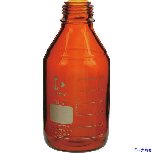■SIBATA 耐熱ねじ口びん 茶褐色 びんのみ 750mL 10入 0172107504A(1358481)[送料別...