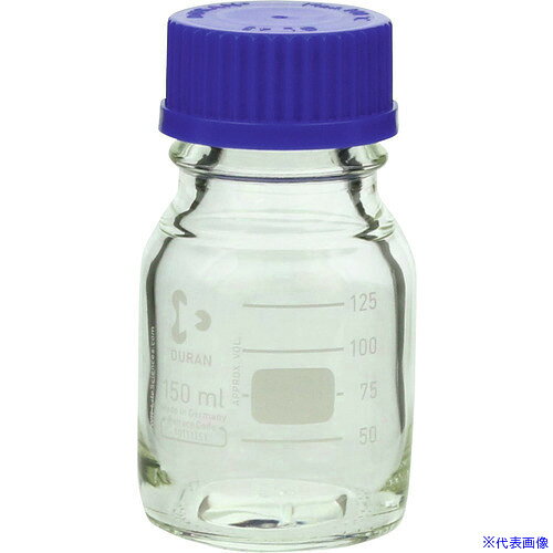■SIBATA 耐熱ねじ口びん 青キャップ付 150mL 10入 017200150A(1360047)×10[送料別...
