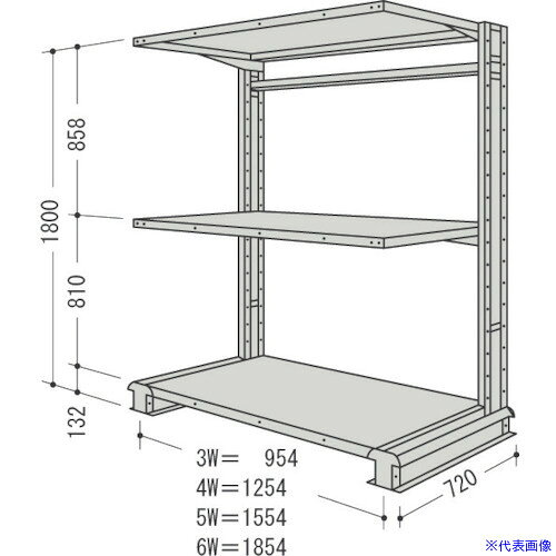 オレンジブック トラスコ中山　TRUSCONF キャンチラック単式1連W954D720H1800F3 〔品番:CR63LS3〕[ 注番:1360226]特長●前面に支柱が立たないため長尺物を保管するのに適した棚です。仕様●間口(mm)：954●奥行(mm)：720●高さ(mm)：1800●色：オイスターホワイト●棚段数(段)：3●均等積載量(kg/段)：150●タイプ：単体型仕様2材質/仕上●本体：スチール（水溶性塗料電着塗装）セット内容/付属品注意原産国（名称）日本JANコード本体質量0gオレンジブック トラスコ中山　TRUSCONF キャンチラック単式1連W954D720H1800F3 〔品番:CR63LS3〕[注番:1360226]分類》物流・保管用品》物品棚》軽中量棚（150kg）☆納期情報：オレンジブック掲載以外でメーカー直送品【法人限定＝会社名ご記入お願い致します。】