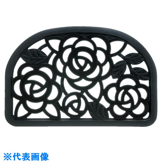 ■リッチェル 玄関スクエアマットMローズ柄 39316(1365189)×4[送料別途お見積り][法人限定][外直送]