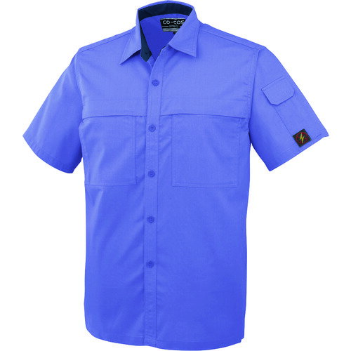 ■コーコス 半袖シャツP-5587 21ラベンダEL P558721EL(1367038)[送料別途見積り][法人・事業所限定][掲外取寄]