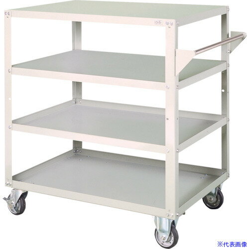 ■OS パワフルワゴン ライトグレー 間口1000×奥行700×高さ887mm PFW173G(1367317)[法人・事業所限定][外直送元]