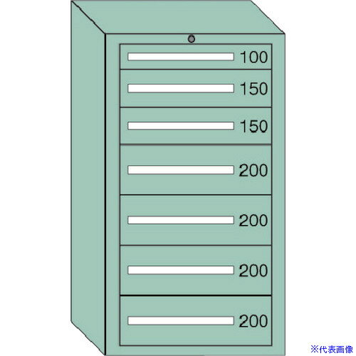 ■OS 中量キャビネット(7型) 間口793×奥行557×高さ1281mm最大積載量1200kg 71204(1367408)[法人限定][外直送元]