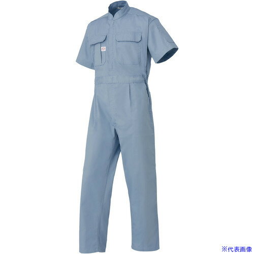 ■AUTO−BI SS(春夏)モデル 半袖つなぎ服3651−101ブルー−3L 36511013L(1368936)[送料別途お見積り][法人..