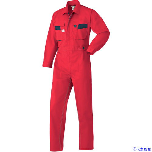 ■AUTO-BI AW(秋冬)モデル つなぎ服8300-005レッド-L 8300005L(1369587)[送料別途お見積り][法人限定][掲外取寄]