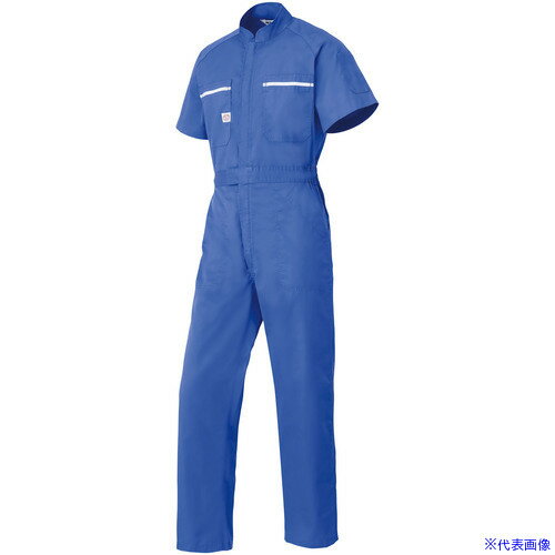 ■AUTO−BI SS(春夏)モデル 半袖つなぎ服6801−004スカイブルー−M 6801004M(1370544)[送料別途お見積り][..