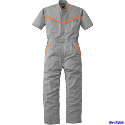 乐天商城 - ■カンサイ SS(春夏)モデル 反射型半袖つなぎ服259−008シルバーグレー−3L 2590083L(1370903)[送料別途お見積り][法人限定][掲外取寄]