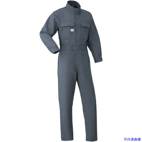 ■AUTO−BI 通年モデル 耐酸つなぎ服6100−007グレー−L 6100007L(1371200)[送料別途お見積り][法人限定][..