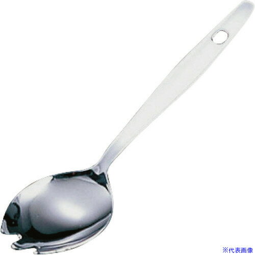 ■TKG 18-0先割 面取り給食スプーン 穴明 155mm OSK3402(1381868)[送料別途見積り][法人・事業所限定][..