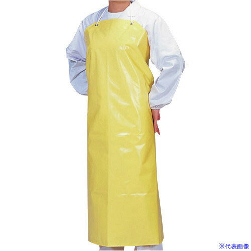 ■TKG デリカウレタン胸付前掛 イエロー M SME342YE(1383526)[送料別途見積り][法人・事業所限定][掲外..
