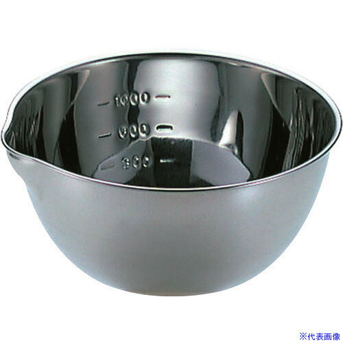 ■TKG 18-8手なし片口ボール 目盛付 大 ABC19001(1386259)[送料別途見積り][法人・事業所限定][掲外取寄]