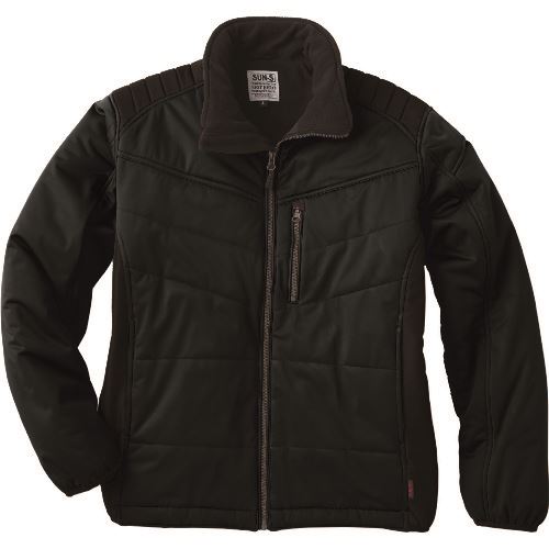 ■サンエス ストレッチ防寒ブルゾン ブラックXブラック色 Mサイズ BO316009M(1393447)[送料別途見積り][法人・事業所限定][外直送]