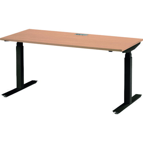 ■TOKIO 電動昇降式ワークデスク 間口1600×奥行700×高さ700〜1250mm ナチュラル FWDB167NR(1395543)[法人・事業所限定][外直送元]