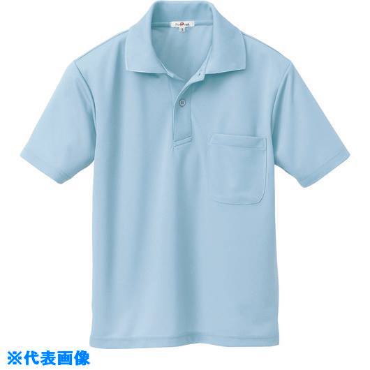 ■アイトス 吸汗速乾(クールコンフォート)半袖ポロシャツ(男女兼用) サックス 3L 105790073L(1429965)[送料別途お見積り][法人限定][掲外取寄]