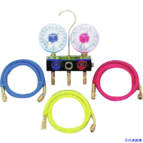 ■タスコ R22 R12 R502用サイトグラス付スリーゲージマニホールドキット TA120AH1(1...