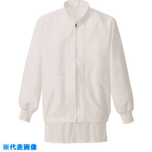 ■アイトス 長袖ブルゾン(男女兼用) ホワイト S 861026001S(1432920)[送料別途お見積り][法人限定][掲外取寄]