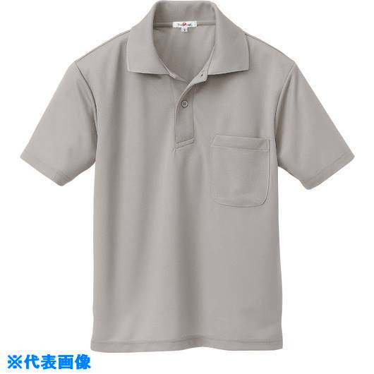 ■アイトス 吸汗速乾(クールコンフォート)半袖ポロシャツ(男女兼用) グレー 3L 105790043L(1433187)[送料別途お見積り][法人限定][掲外取寄]
