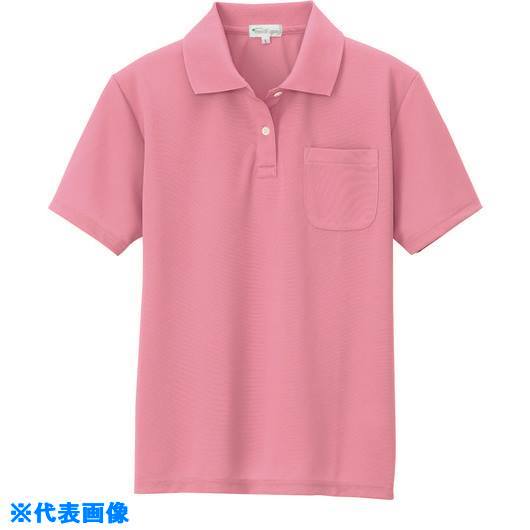 ■アイトス 吸汗速乾(クールコンフォート)レディース半袖ポロシャツ ピンク LL 10589160LL(1436419)[送料別途お見積り][法人限定][掲外取寄]