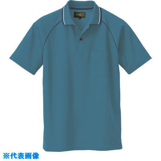 Rakuten - ■アイトス 制電半袖ポロシャツ(男女兼用) ピーコックブルー M 50005066M(1439635)[送料別途見積り][法人・事業所限定][掲外取寄]