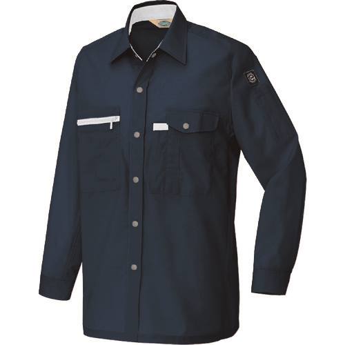 オレンジブック トラスコ中山　TRUSCOアイトス 長袖シャツ(男女兼用)(薄地) ネイビー 5L 〔品番:53650085L〕[ 注番:1442543]特長●幅広い分野に対応するエコマーク認定ワークウェアです。●実用新案「スイング　スリーブ」で動きがラクラクです。仕様●色：ネイビー●サイズ：5L●タイプ：長袖仕様2●帯電防止●前立て：ドットボタン（プラスチック）●ポケットファスナー：ビスロンファスナー●スイングスリーブ仕様●ペン差し付き（左胸・左袖）●年間商品材質/仕上●素材：エコユース強撚トロピカル　ポリエステル65%・綿35%・（再生ポリエステル)55%●ボタン：プラスチックセット内容/付属品注意原産国（名称）中国JANコード4932514376110本体質量0gオレンジブック トラスコ中山　TRUSCOアイトス 長袖シャツ(男女兼用)(薄地) ネイビー 5L 〔品番:53650085L〕[注番:1442543]《包装時基本サイズ：400×300×20》〔包装時質量：340g〕分類》保護具》作業服》シャツ☆納期情報：メーカー取り寄品（弊社より発送）