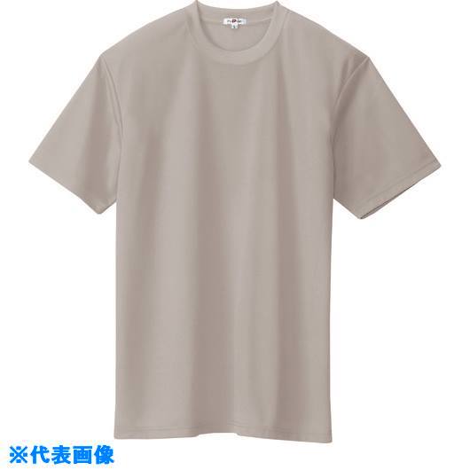 ■アイトス 吸汗速乾(クールコンフォート)半袖Tシャツ(ポケット無し)(男女兼用) グレー 4L 105740044L(1442564)[送料別途お見積り][法人限定][掲外取寄]
