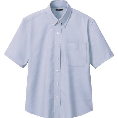 ■アイトス レディース半袖オックスボタンダウンシャツ サックス 4L 78730074L(1442575)[送料別途見積り][法人・事業所限定][掲外取寄]