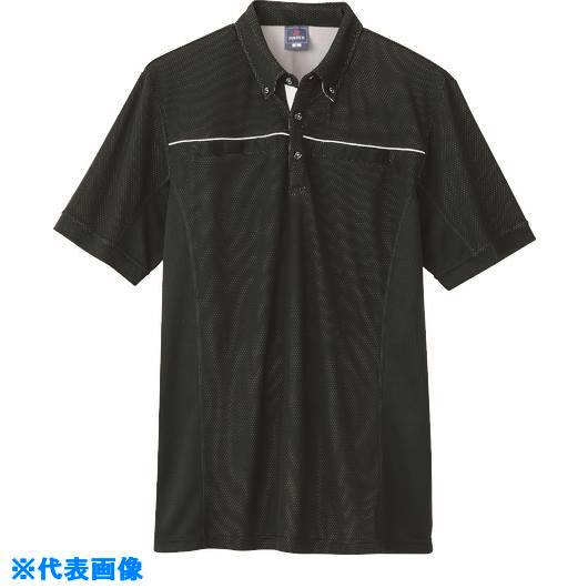 ■アイトス 半袖ポロシャツ(男女兼用) ブラック S 551044010S(1444461)[送料別途見積り][法人・事業所限..