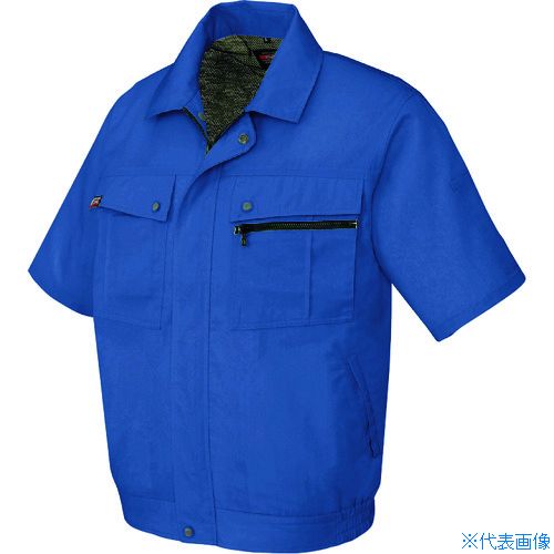 ■アイトス 半袖ブルゾン(無地)(男女兼用) ロイヤルブルー LL 5591006LL(1445397)[送料別途見積り][法人・事業所限定][掲外取寄]