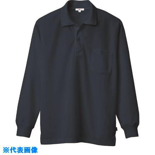 Work Clothes - ■アイトス 吸汗速乾(クールコンフォート)長袖ポロシャツ(男女兼用) レッド LL 10578009LL(1448897)[送料別途お見積り][法人限定][掲外取寄]