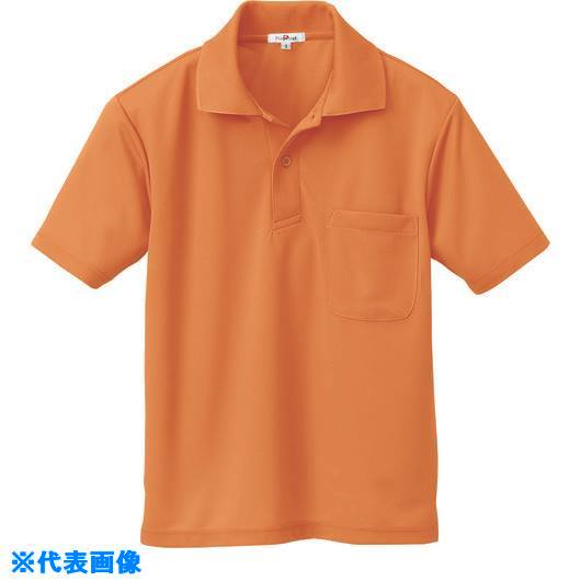 ■アイトス 吸汗速乾(クールコンフォート)半袖ポロシャツ(男女兼用) オレンジ 4L 105790634L(1448902)[送料別途お見積り][法人限定][掲外取寄]
