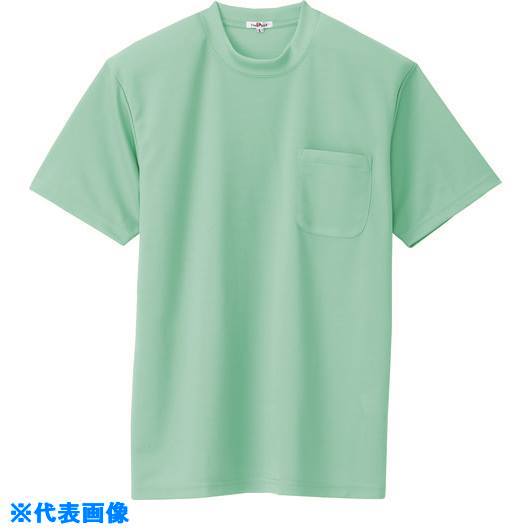 ■アイトス 吸汗速乾(クールコンフォート)半袖Tシャツ(ポケット付)(男女兼用) ミントグリーン 4L 105760054L(1448984)[送料別途お見積り][法人限定][掲外取寄]