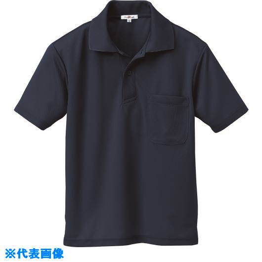 ■アイトス 吸汗速乾(クールコンフォート)半袖ポロシャツ(男女兼用) ネイビー 4L 105790084L(1450527)[送料別途お見積り][法人限定][掲外取寄]