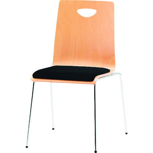 ■TOKIO リフレッシュチェア 4本脚 ブラック RMN4BK(1461364)[送料別途見積り][法人・事業所限定][外直送]