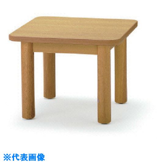 ■TOKIO　サイドテーブル　600×600mm　木目 FKT66(1463115)[送料別途見積り][法人・事業所限定][外直送]