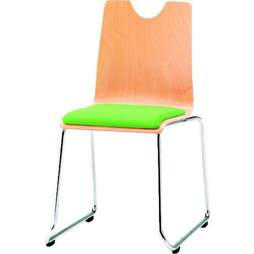 ■TOKIO リフレッシュチェア ループ脚 ライトグリーン RMHN2LGN(1474052)[送料別途お見積り][法人限定][..