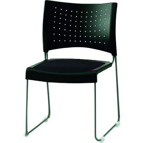 ■TOKIO スタッキングチェア 塗装脚 ブラック NFSBT20BK(1477245)[送料別途見積り][法人・事業所限定][外直送]