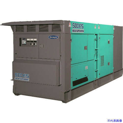 ■デンヨー 防音型ディーゼルエンジン発電機 450/500kVA(50/60Hz) DCA500ESK(1477584)[法人・事業所限定][外直送元]