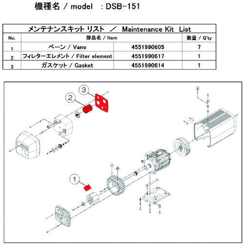 ULVAC ݥѥƥʥ󥹥å DSB-151 DSB151MAINTENANCEKIT(1487150)