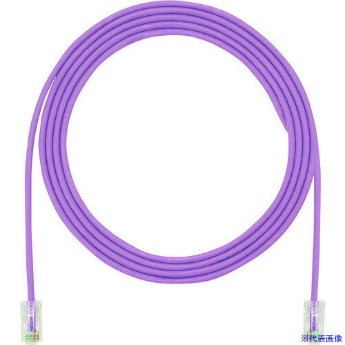 ■PANDUIT カテゴリ5E細径パッチコード 0.5m 紫 UTP28CH0.5MVL UTP28CH0.5MVL(1487344)×10[送料別途お見..