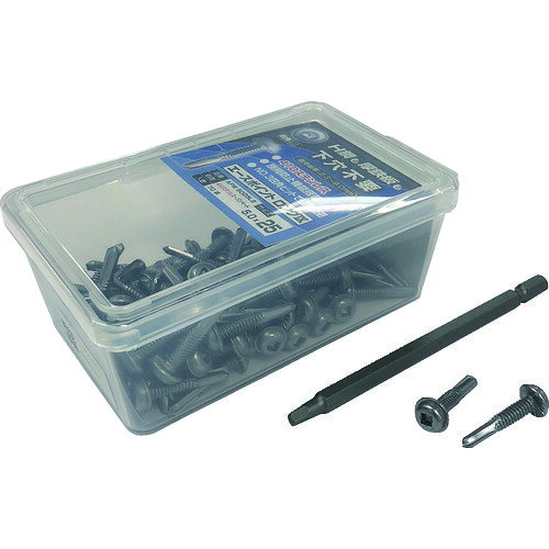 オレンジブック トラスコ中山　TRUSCOコノエ ステン エースポイント ロングIX 5.0x25 (70本入) 〔品番:APW5025LS〕[ 注番:1491578]特長●H鋼等、厚鉄板に対して下穴なしで施工できます。●頭飛びを防ぐ為、セレーションを頭裏に採用しています。●四角ビットの破損を防ぐため、No.3を採用しています。用途●鉄板・H鋼・アングル・Cチャン等(左記部材焼き無し)への取り付け。●適用板厚：　2.3mm〜9.0mm仕様●寸法(mm)d：5.0●寸法(mm)L：25●最大適合板厚(mm)：9.0●頭部径(mm)：10.8●頭部厚さ(mm)：4●呼び寸法(mm)H：4●寸法(mm)H：4●寸法(mm)L1：11●寸法(mm)D：10.8●ねじ径(mm)：4.8●働き長さ(mm)：11●寸法(mm)d×L：5.0×25●呼び寸法(mm)d：5.0●呼び寸法(mm)L：25仕様2●頭部形状：ナベ座材質/仕上●ステンレス(SUS410)●表面処理：パシペートセット内容/付属品●No.3 四角ビット×1本注意原産国（名称）日本JANコード4562160102056本体質量319gオレンジブック トラスコ中山　TRUSCOコノエ ステン エースポイント ロングIX 5.0x25 (70本入) 〔品番:APW5025LS〕[注番:1491578][本体質量：319g]《包装時基本サイズ：125×80×48》〔包装時質量：319g〕分類》金物・建築資材》ねじ・ボルト・ナット》ドリルねじ☆納期情報：仕入れ先通常在庫品 (欠品の場合有り)